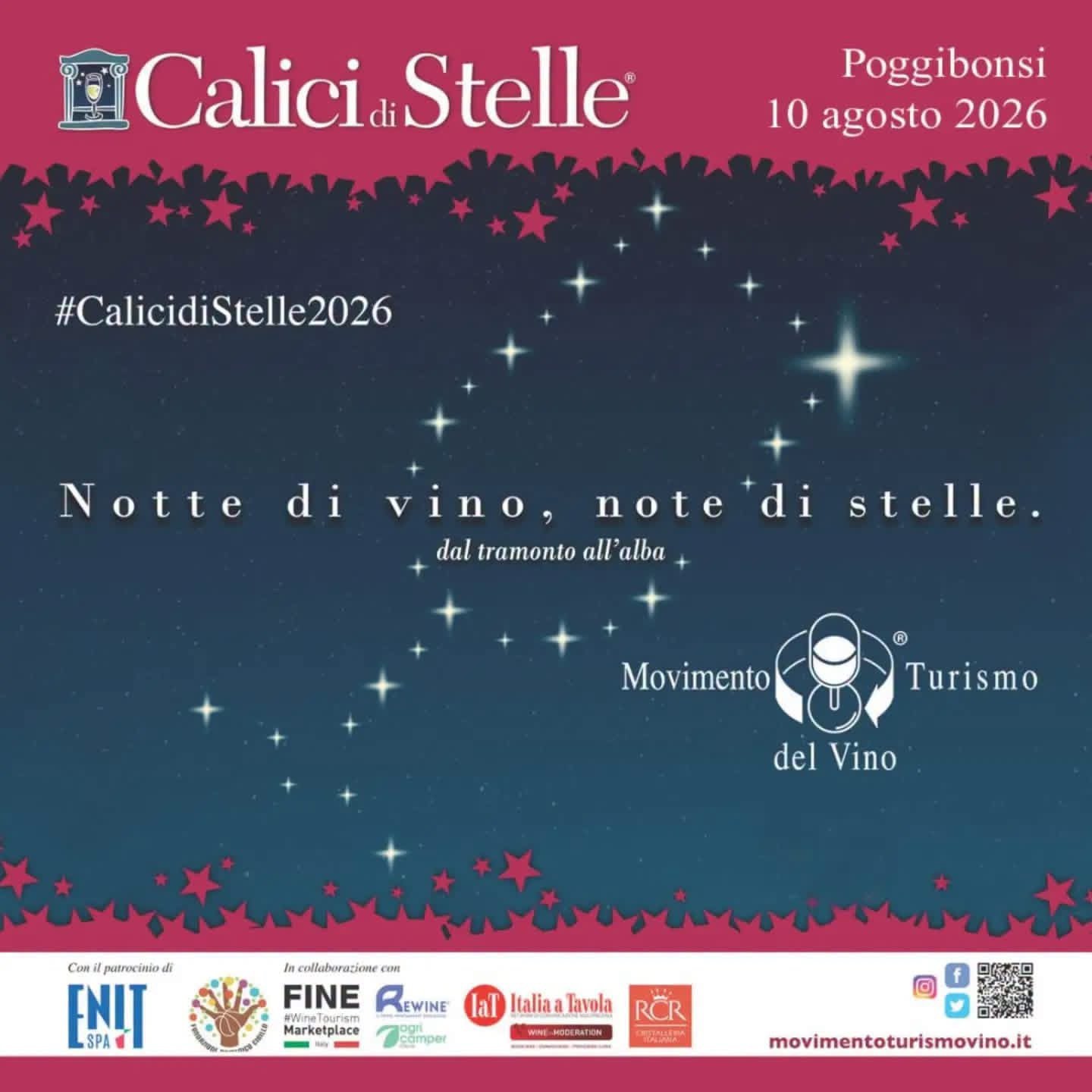 Locandina Calici di Stelle 2026 a Poggibonsi (Siena)