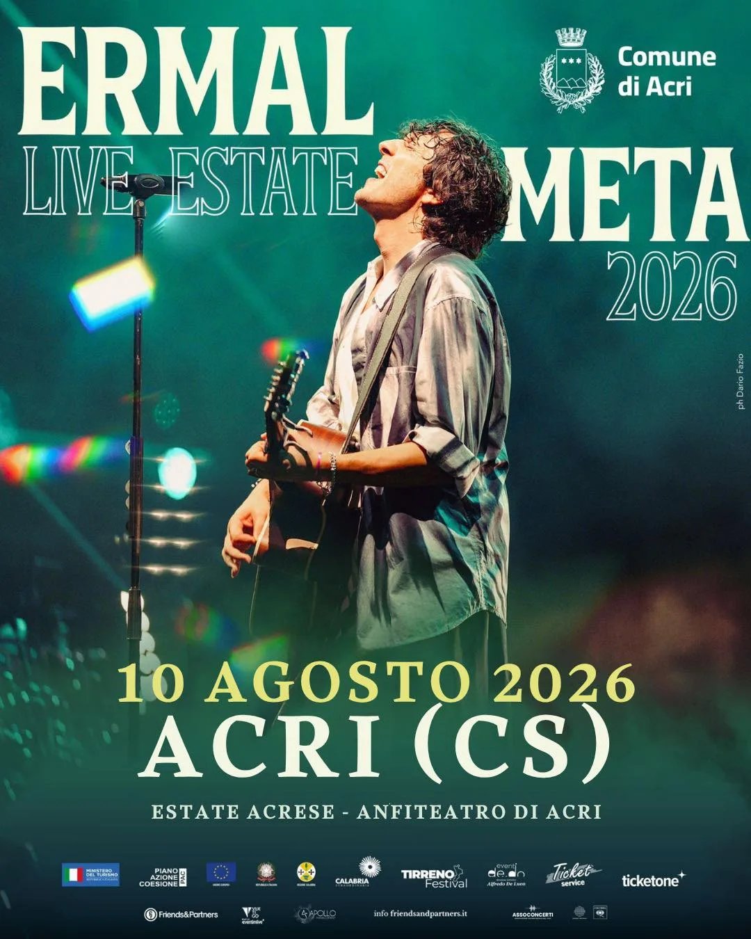 Locandina Ermal Live Estate 2026 a Acri (Cosenza)