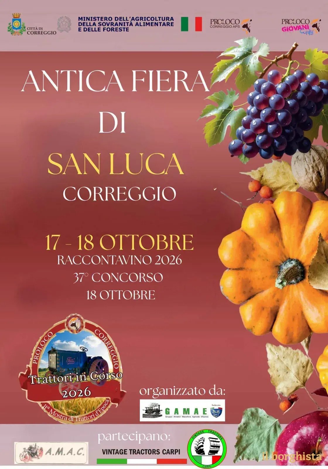 37° Antica Fiera di San Luca Correggio 2026