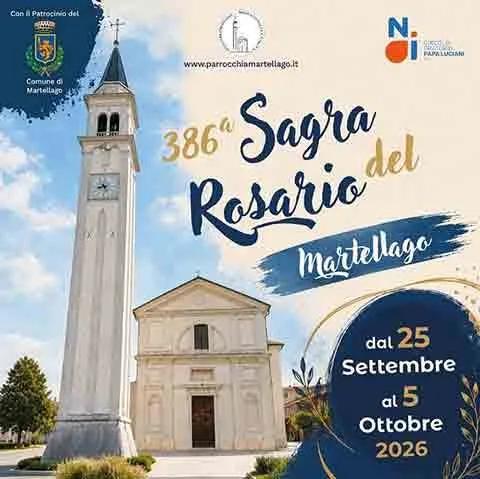 Locandina 386ª Sagra del Rosario 2026 a Martellago (Venezia)