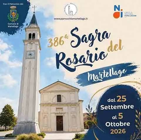 Locandina 386ª Sagra del Rosario 2026 a Martellago (Venezia)
