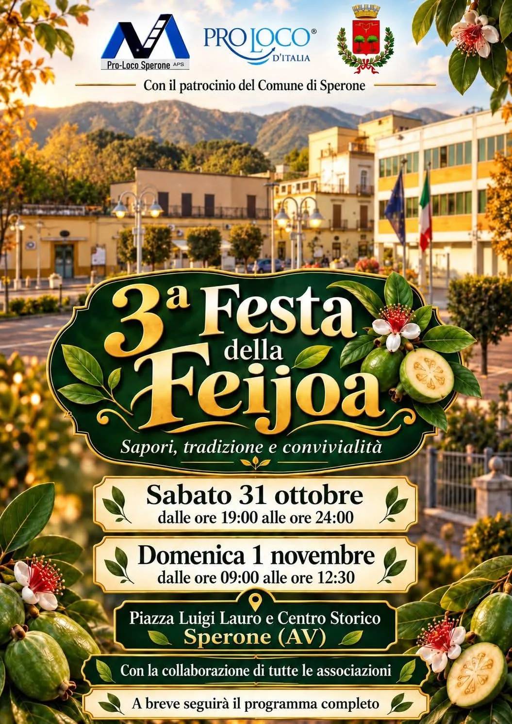 Locandina 3ª Festa della Feijoa 2026 a Sperone (Avellino)