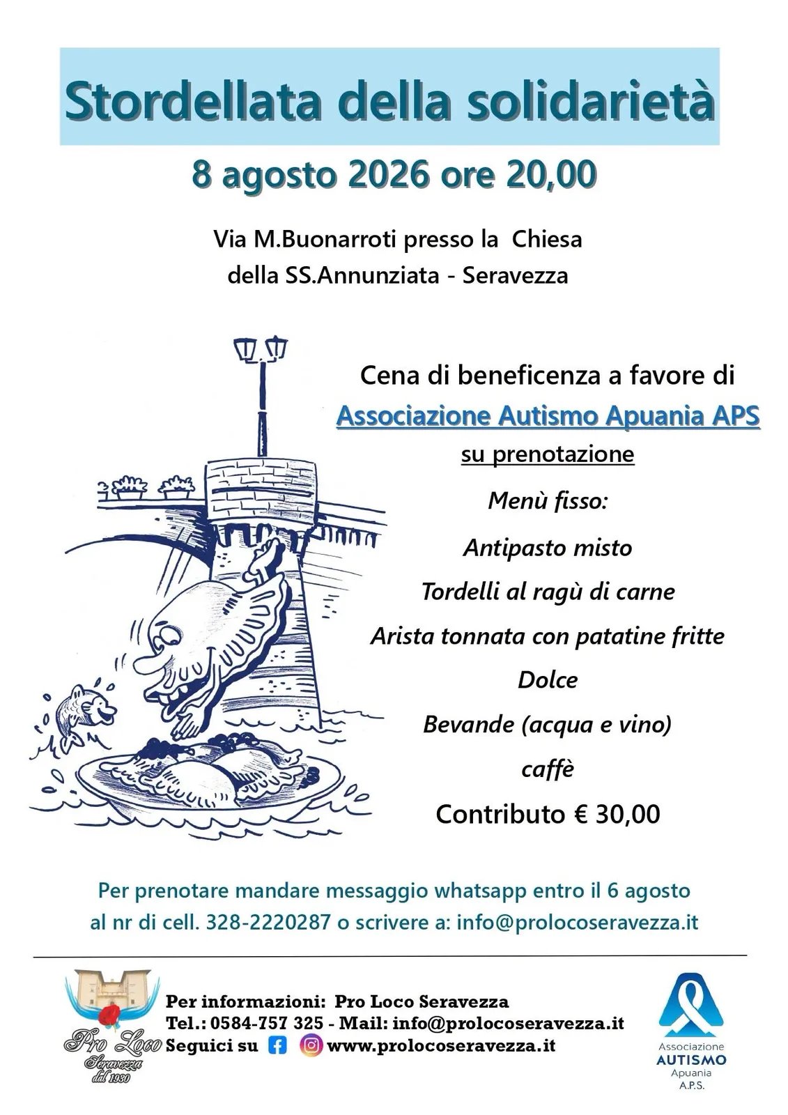 Locandina Stordellata della solidarietà 2026 a Seravezza (Lucca)