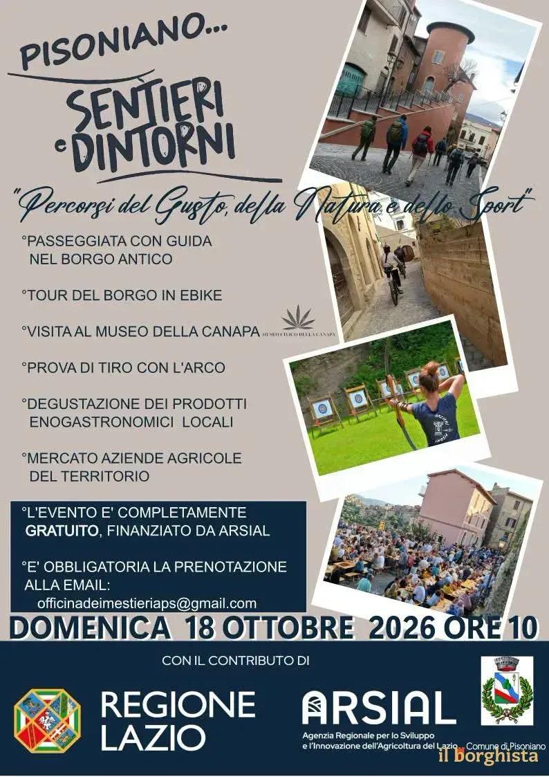 Locandina Sentieri e Dintorni 2026 a Pisoniano (Roma)
