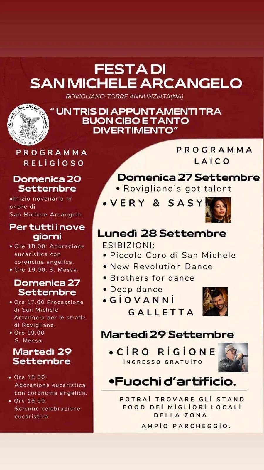 Locandina Novenario di San Michele Arcangelo 2026 a Torre Annunziata (Napoli)