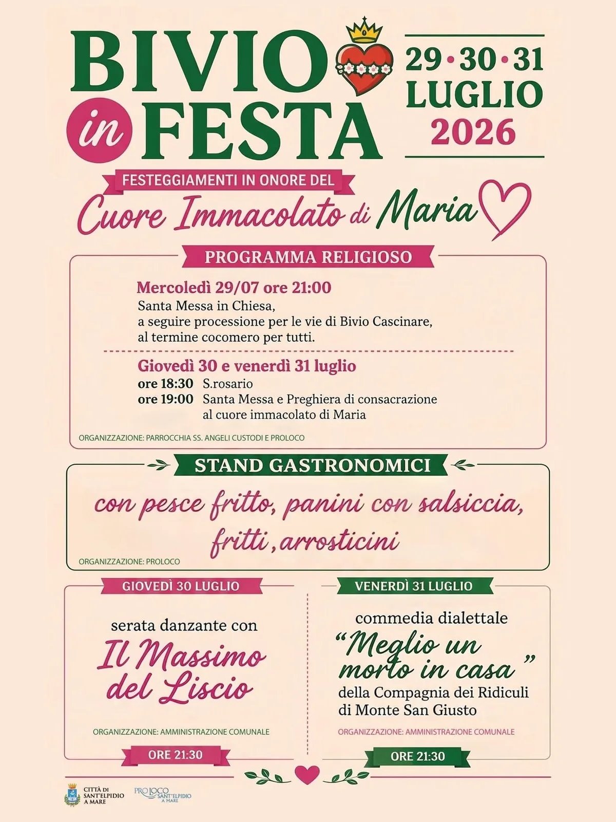 Locandina Bivio in Festa 2026: Meglio un morto in casa a Sant'Elpidio a Mare (Fermo)