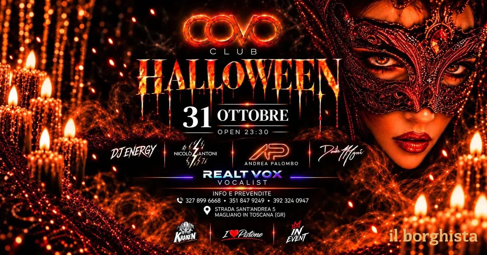 Locandina Covo Club Halloween 2026 a Magliano in Toscana (Grosseto)