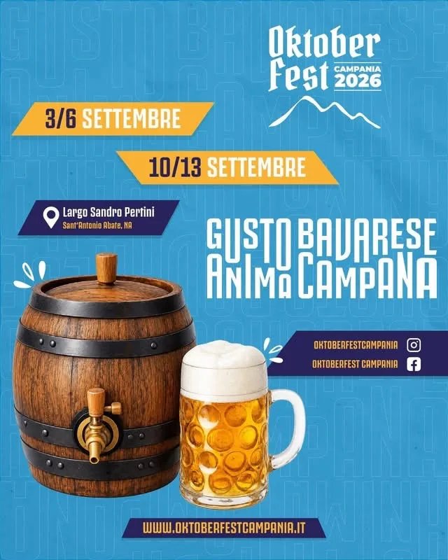 Locandina Oktober Fest Campania 2026 a Sant'Antonio Abate (Napoli)