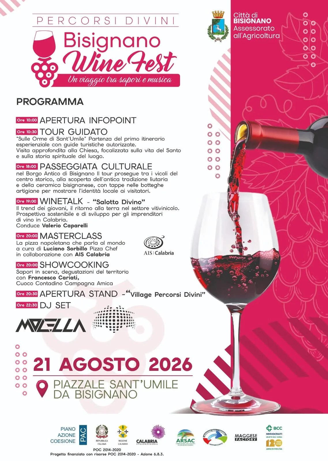 Locandina Bisignano Wine Fest 2026 a Bisignano (Cosenza)