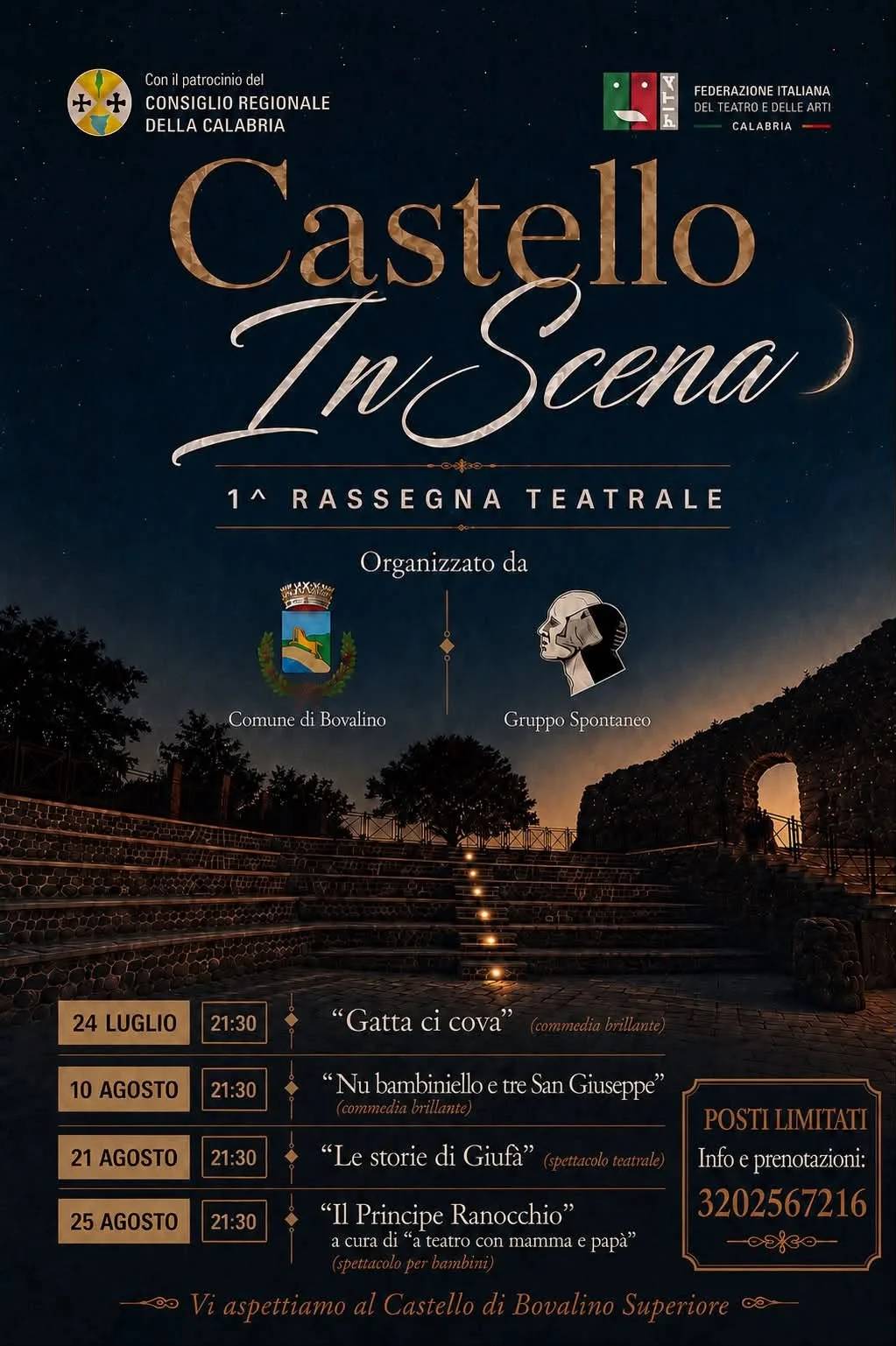 Locandina Le storie di Giufà — Castello in Scena 2026 a Bovalino (Reggio calabria)