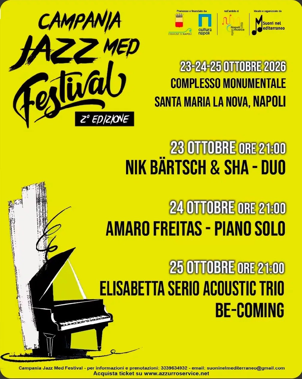 Locandina Campania Jazz Med Festival — 2ª Ed. 2026 a Napoli (Napoli)