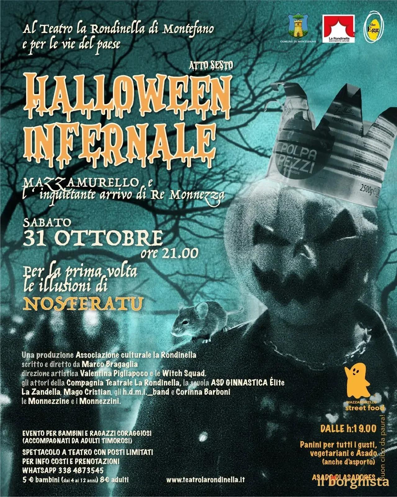 Locandina 6° Halloween Infernale 2026 a Montefano (Macerata)