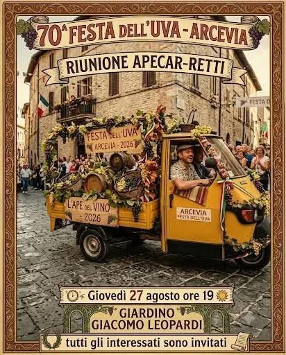 70ª Festa dell'Uva Arcevia 2026