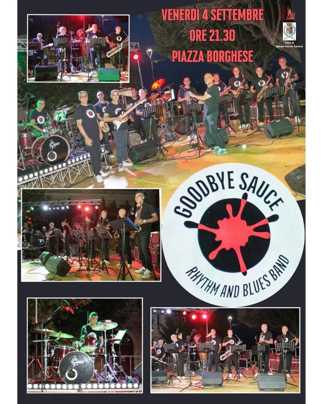 Locandina Concerto Goodbye Rhythm Sauce Blues Band 2026 a Monte Porzio Catone (Roma)