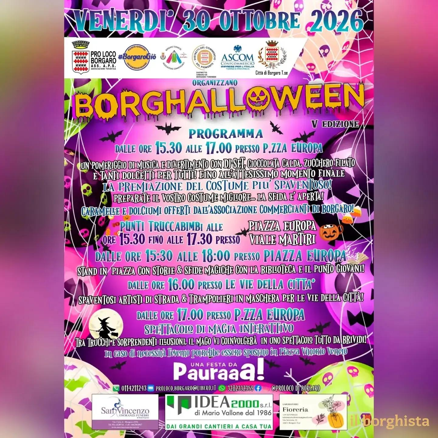 Locandina Borghalloween V Edizione 2026 a Borgaro Torinese (Torino)