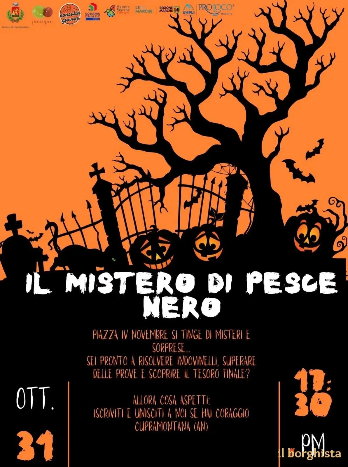 Locandina Il Mistero di Pesce Nero 2026 a Cupramontana (Ancona)
