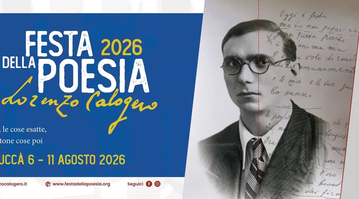 Locandina Festa della Poesia Lorenzo Calogero 2026 a Melicuccà (Reggio Calabria)