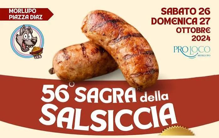 Locandina 56ª Sagra della Salsiccia 2024 a Morlupo (Roma)