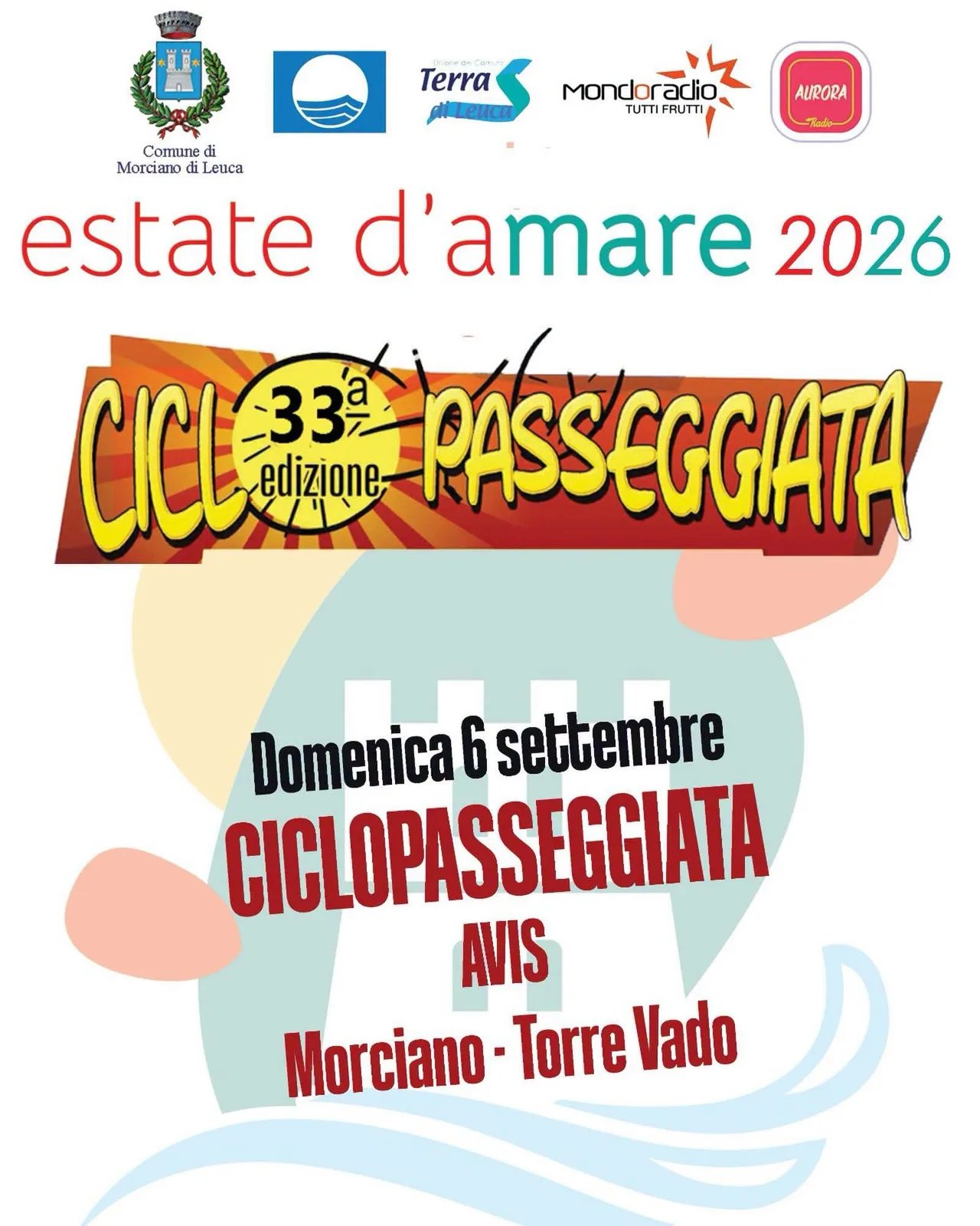 Locandina 33ª Ciclopasseggiata 2026 a Morciano di Leuca (Lecce)