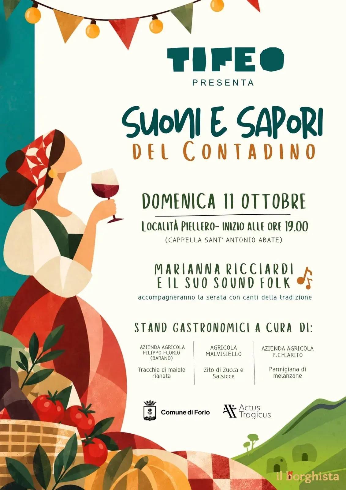 Locandina Suoni e Sapori del Contadino 2026 a Forio (Napoli)