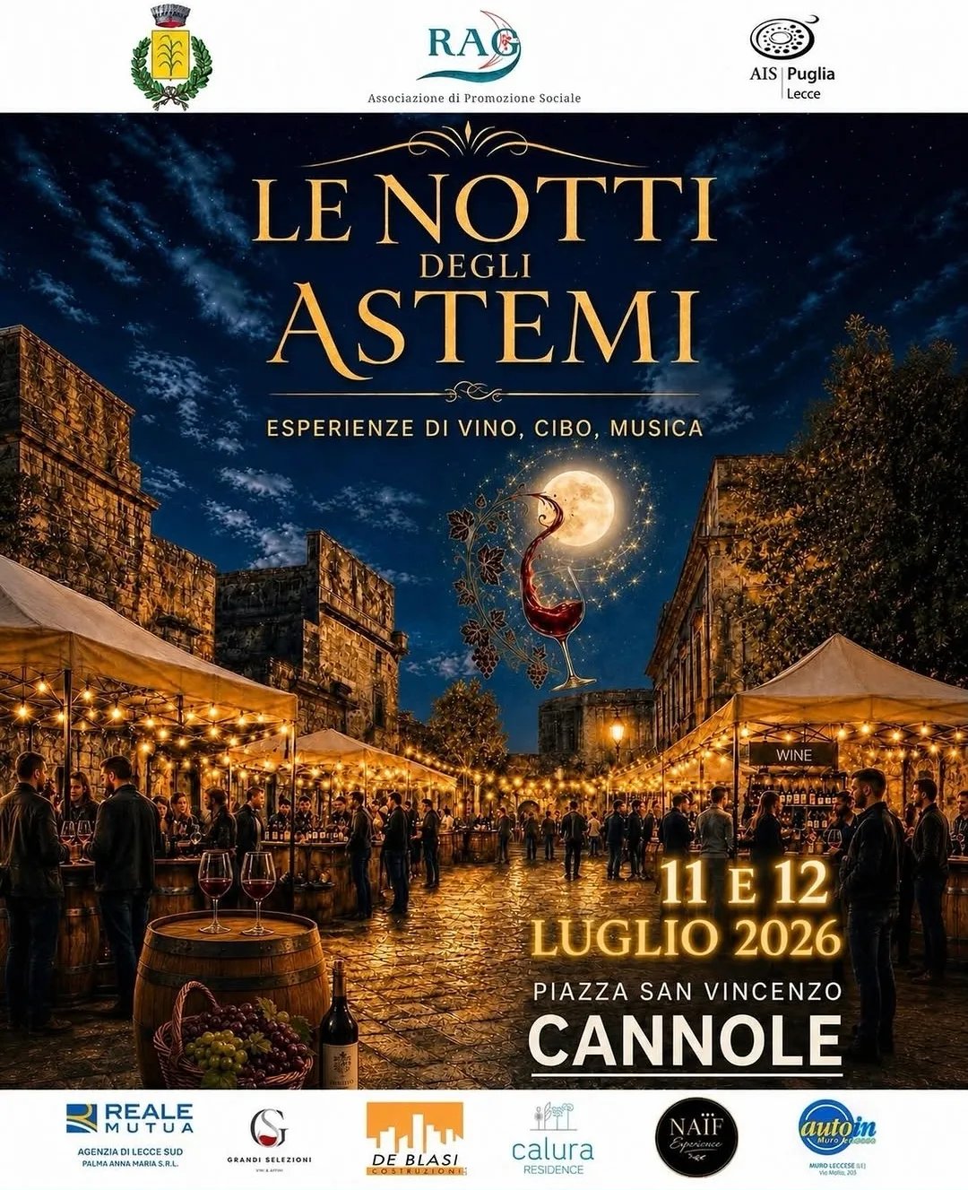 Locandina Le Notti degli Astemi 2026 a Cannole (Lecce)