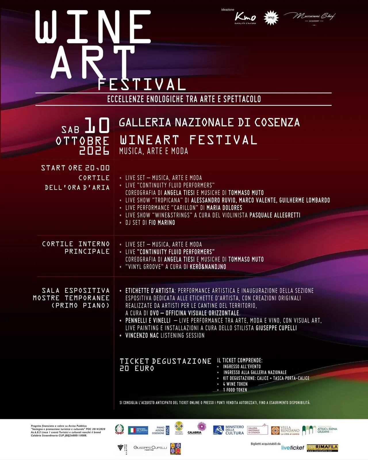 Locandina Wine Art Festival 2026 a Cosenza (CS)