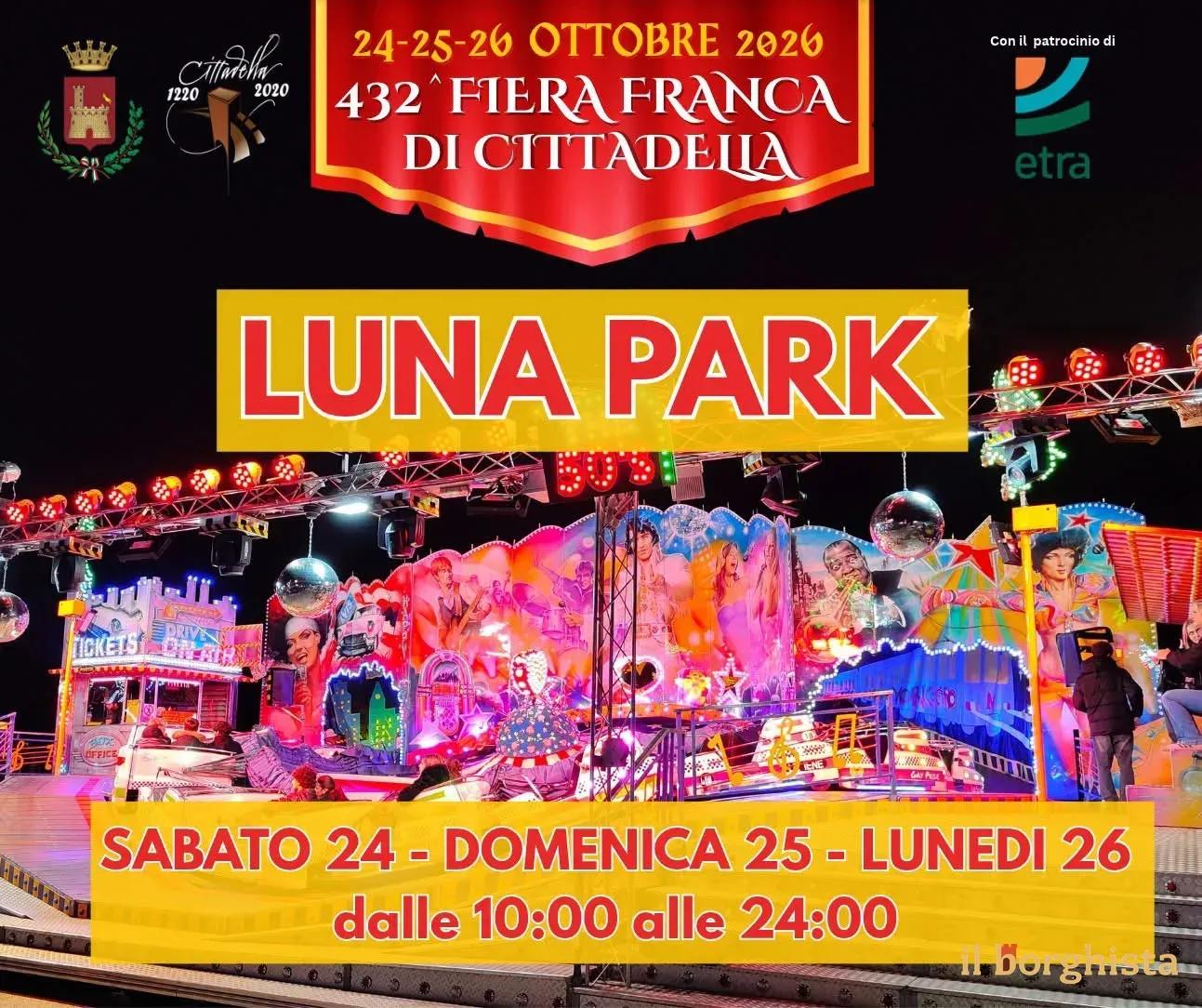 Locandina Luna Park — 432ª Fiera Franca di Cittadella 2026 a Cittadella (Padova)