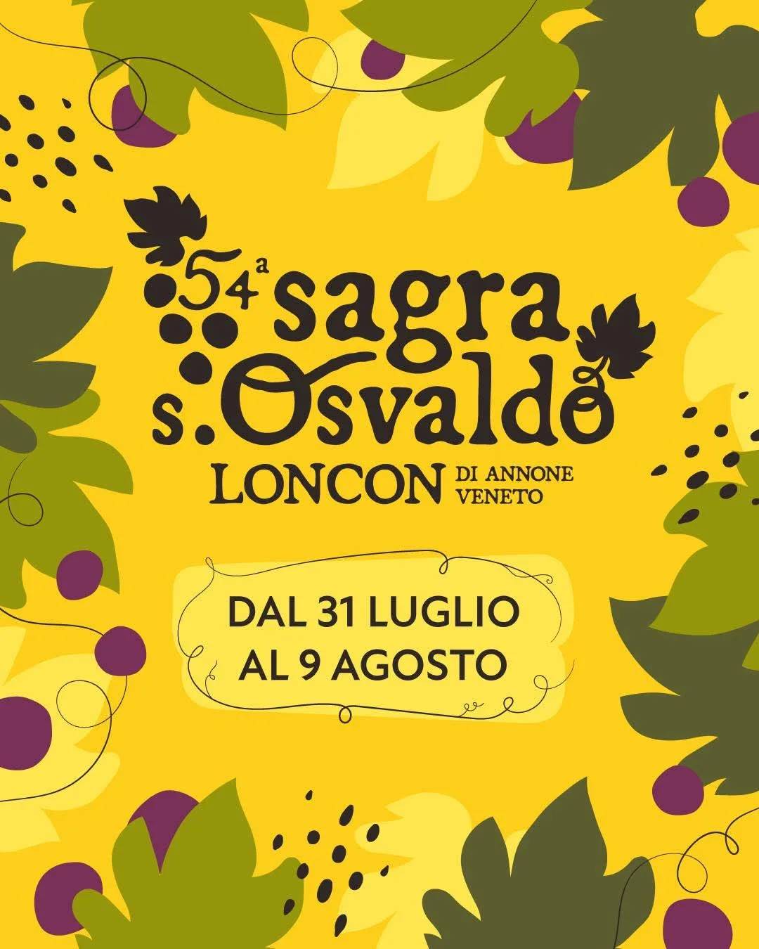 Locandina 54ª Sagra di S. Osvaldo 2026 a Annone Veneto (Venezia)