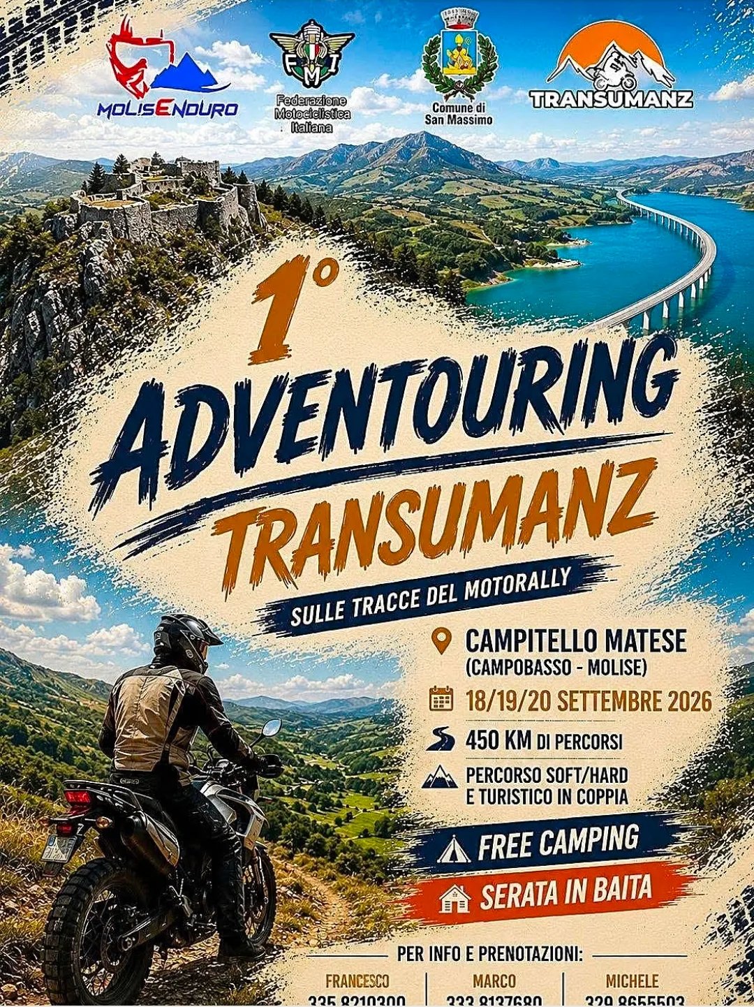 Locandina 1° Adventouring Transumanz 2026 a San Massimo (Campobasso)