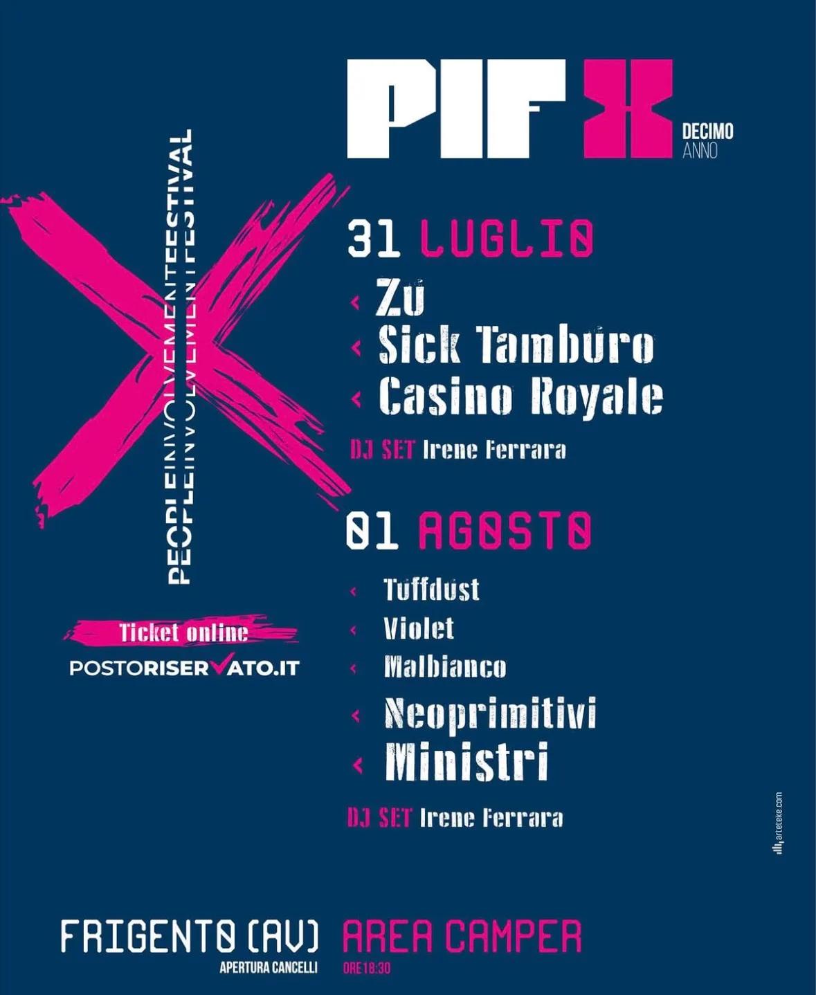 Locandina PIF X 2026 a Frigento (Avellino)