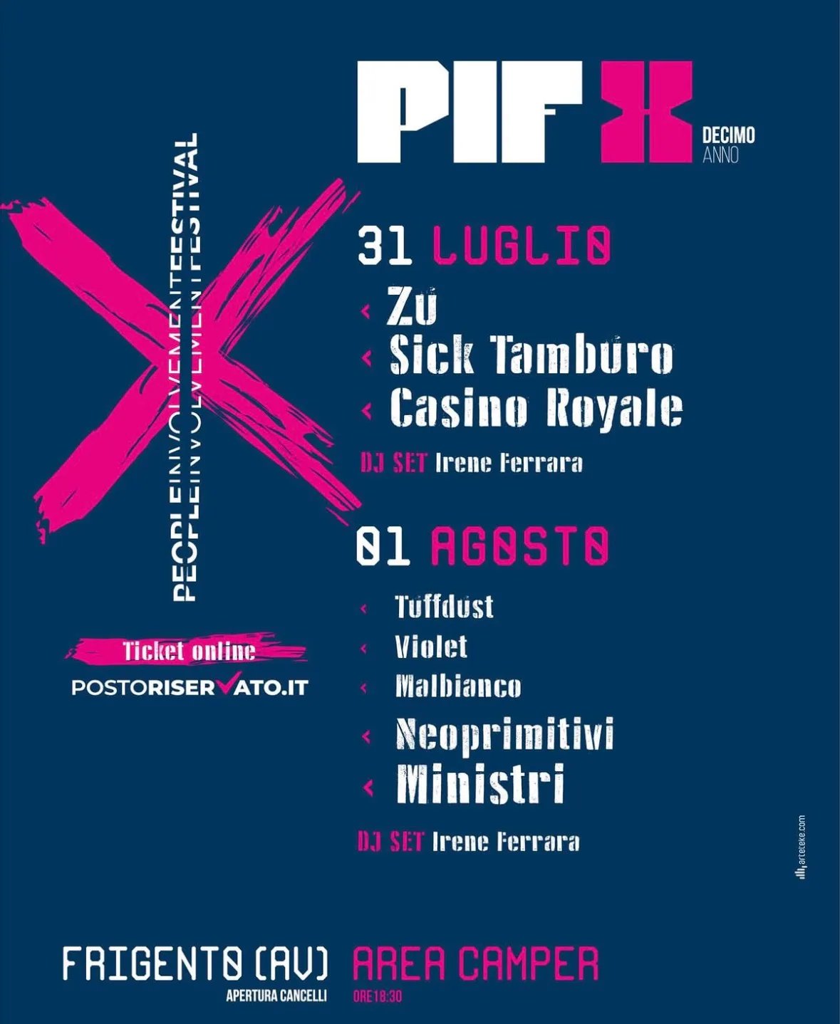 Locandina PIF X 2026 a Frigento (Avellino)