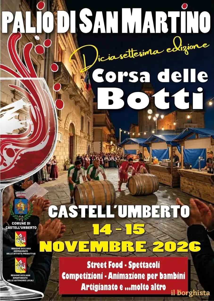 Locandina 17ª Edizione Palio di San Martino 2026 a Castell'Umberto (Messina)