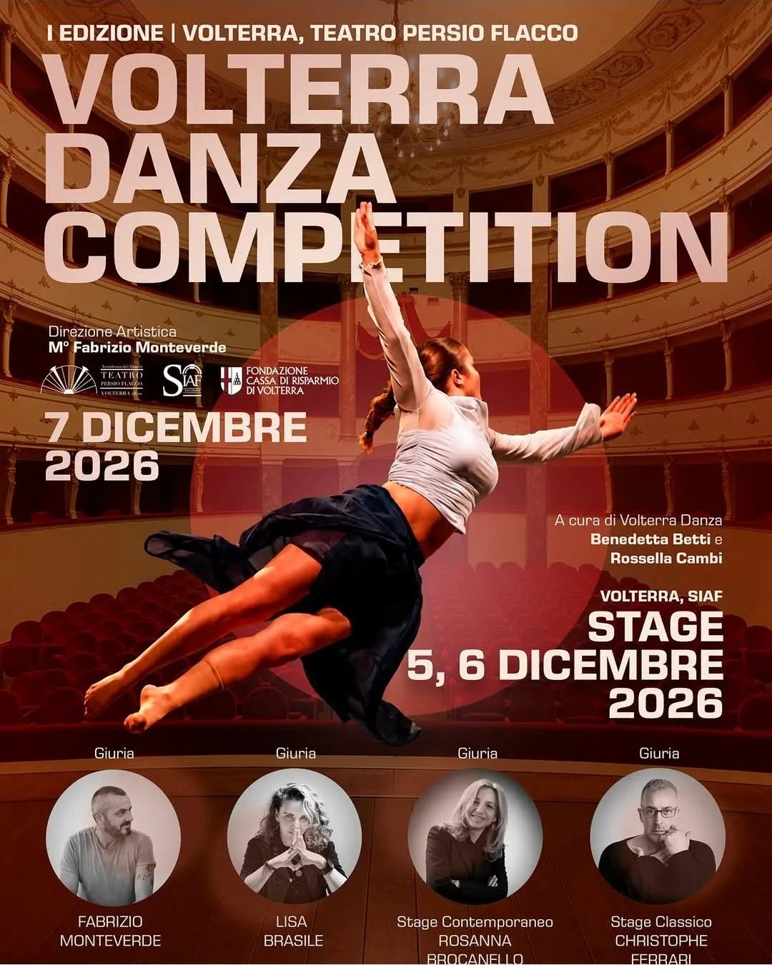 Locandina 1ª Volterra Danza Competition 2026 a Volterra (Pisa)