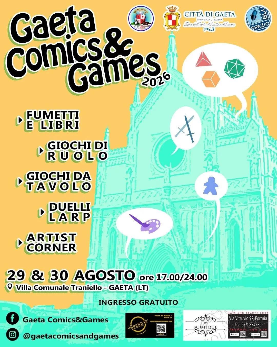 Locandina Gaeta Comics & Games 2026 a Gaeta (Latina)