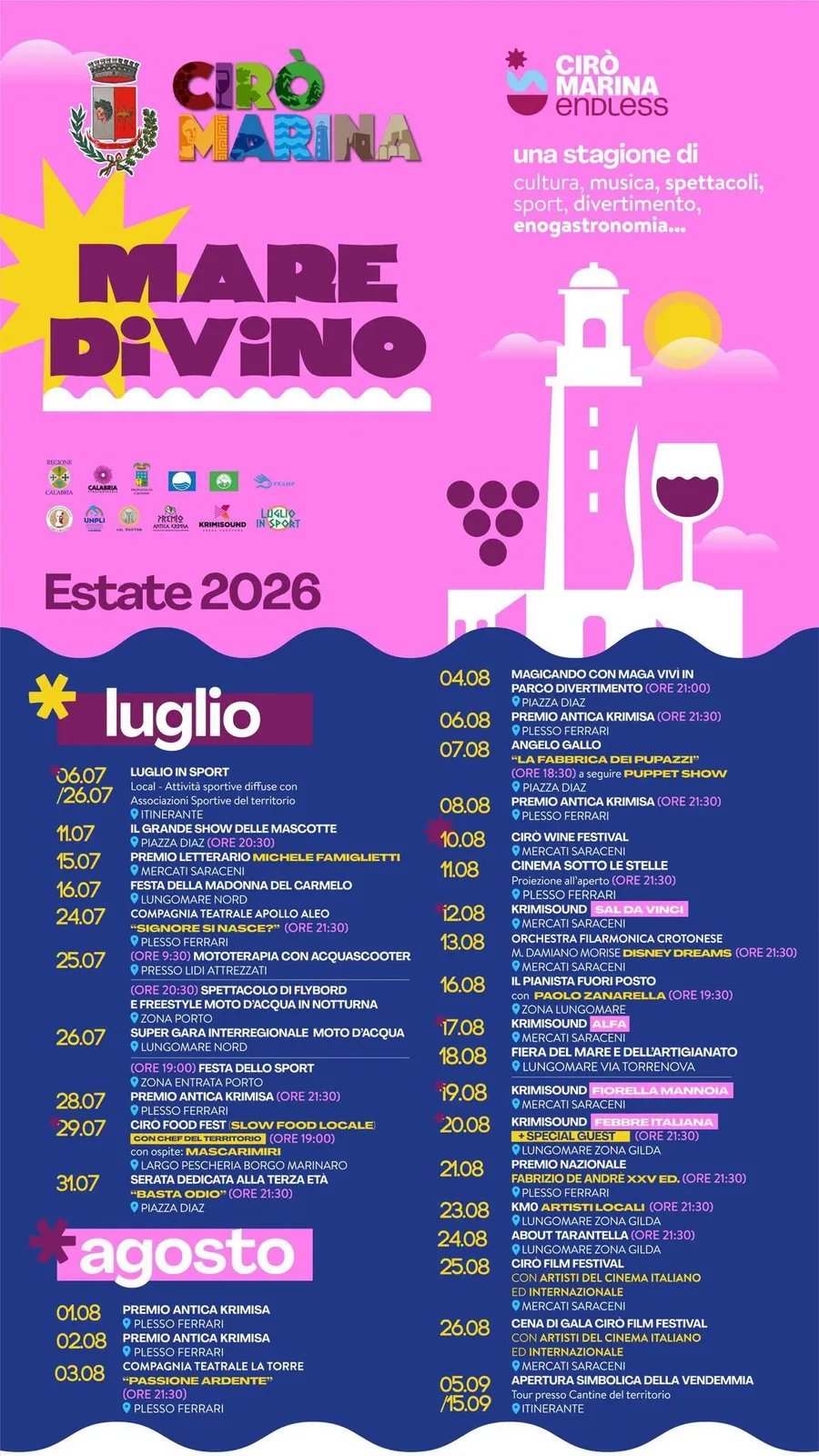 Locandina Mare DiVino Cirò Marina Estate 2026 a Cirò Marina (Crotone)
