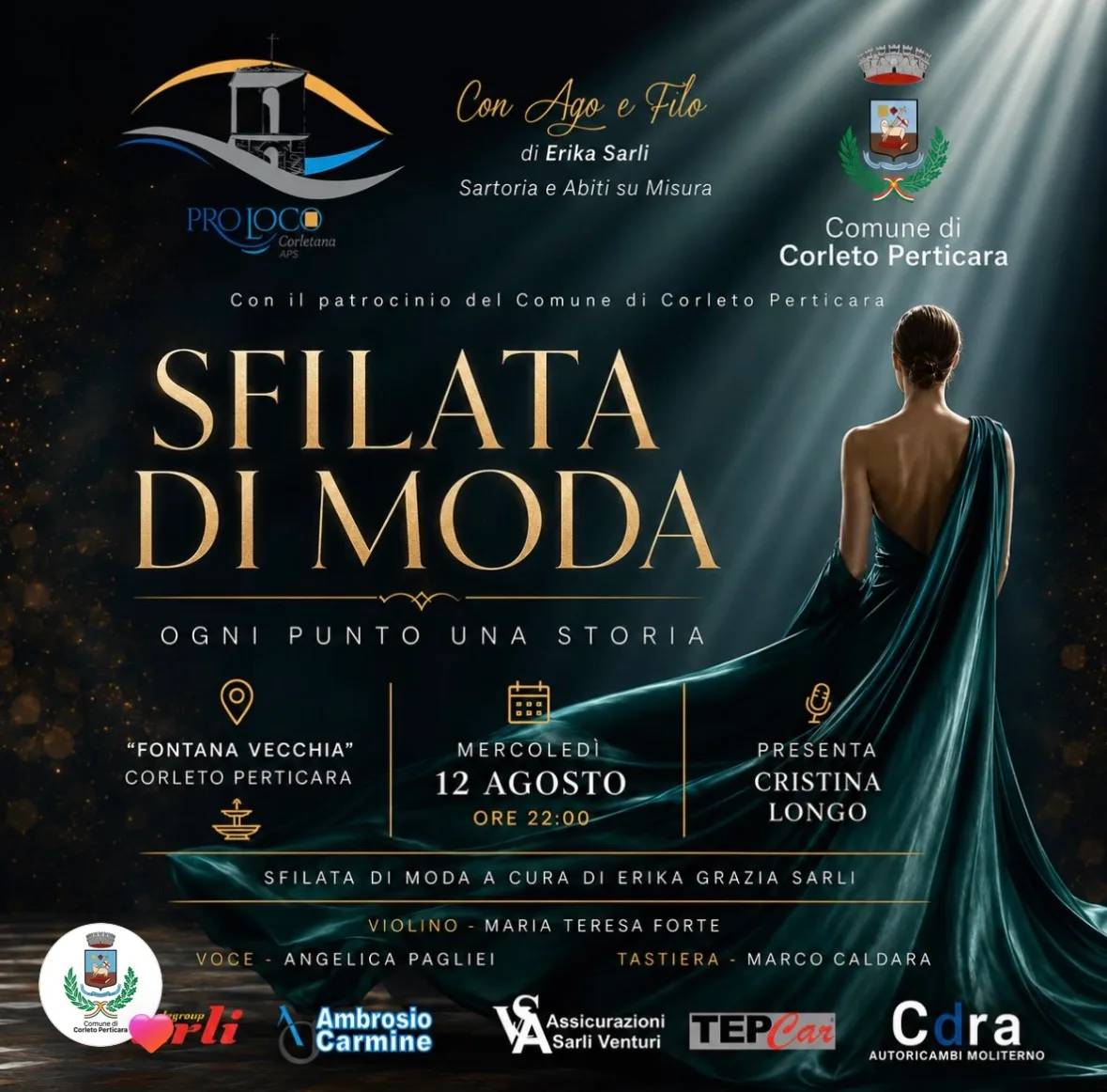 Locandina Sfilata di Moda Corleto Perticara 2026 a Corleto Perticara (Potenza)