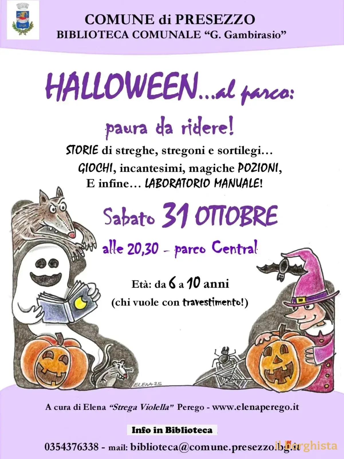 Locandina Halloween al Parco 2026 a Presezzo (Bergamo)