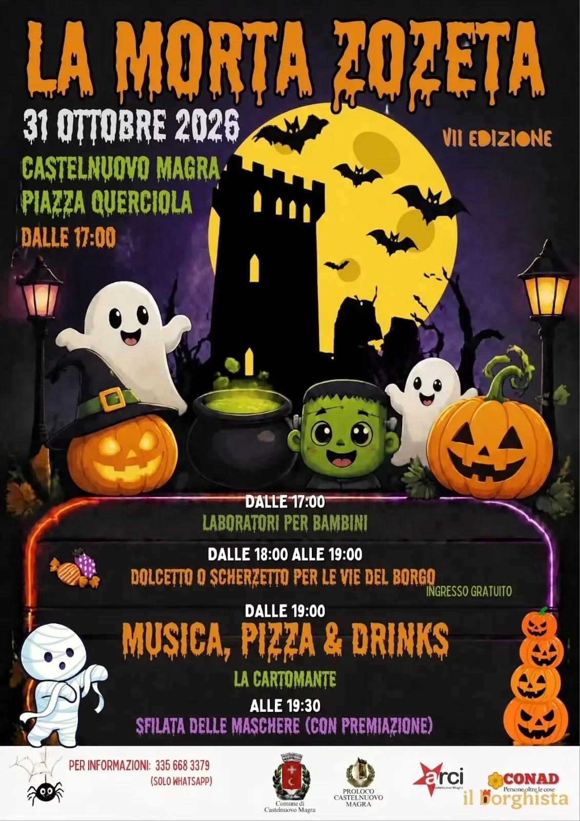 Locandina VII Edizione La Morta Zozeta 2026 a Castelnuovo Magra (La Spezia)