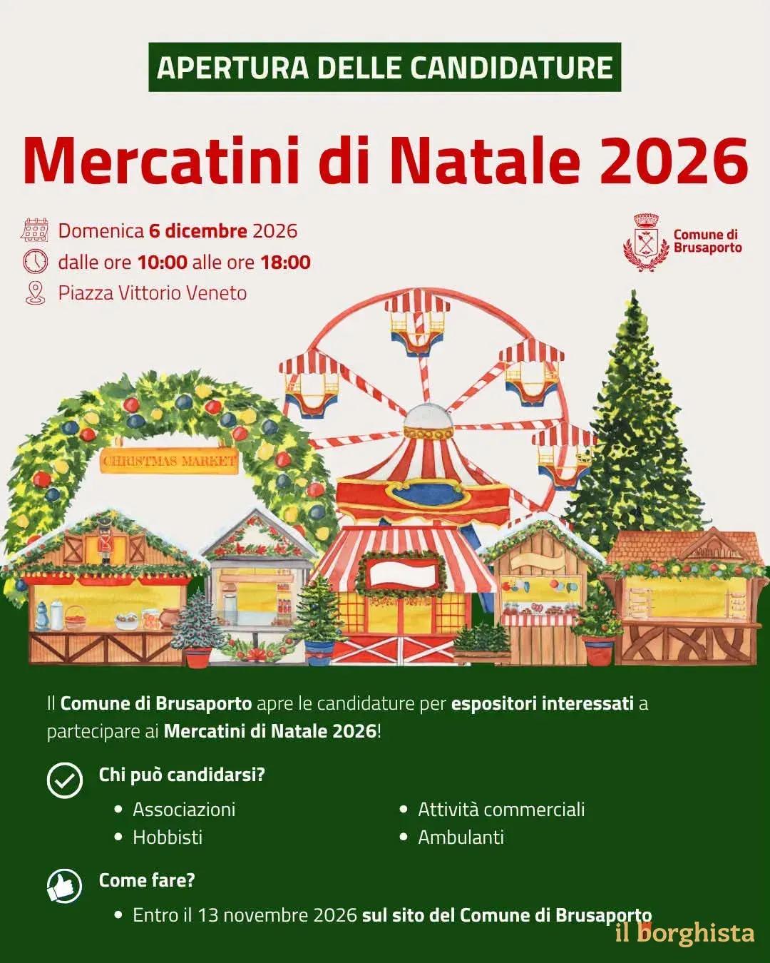 Locandina Mercatini di Natale — 25ª Ed. 2026 a Brusaporto (Bergamo)