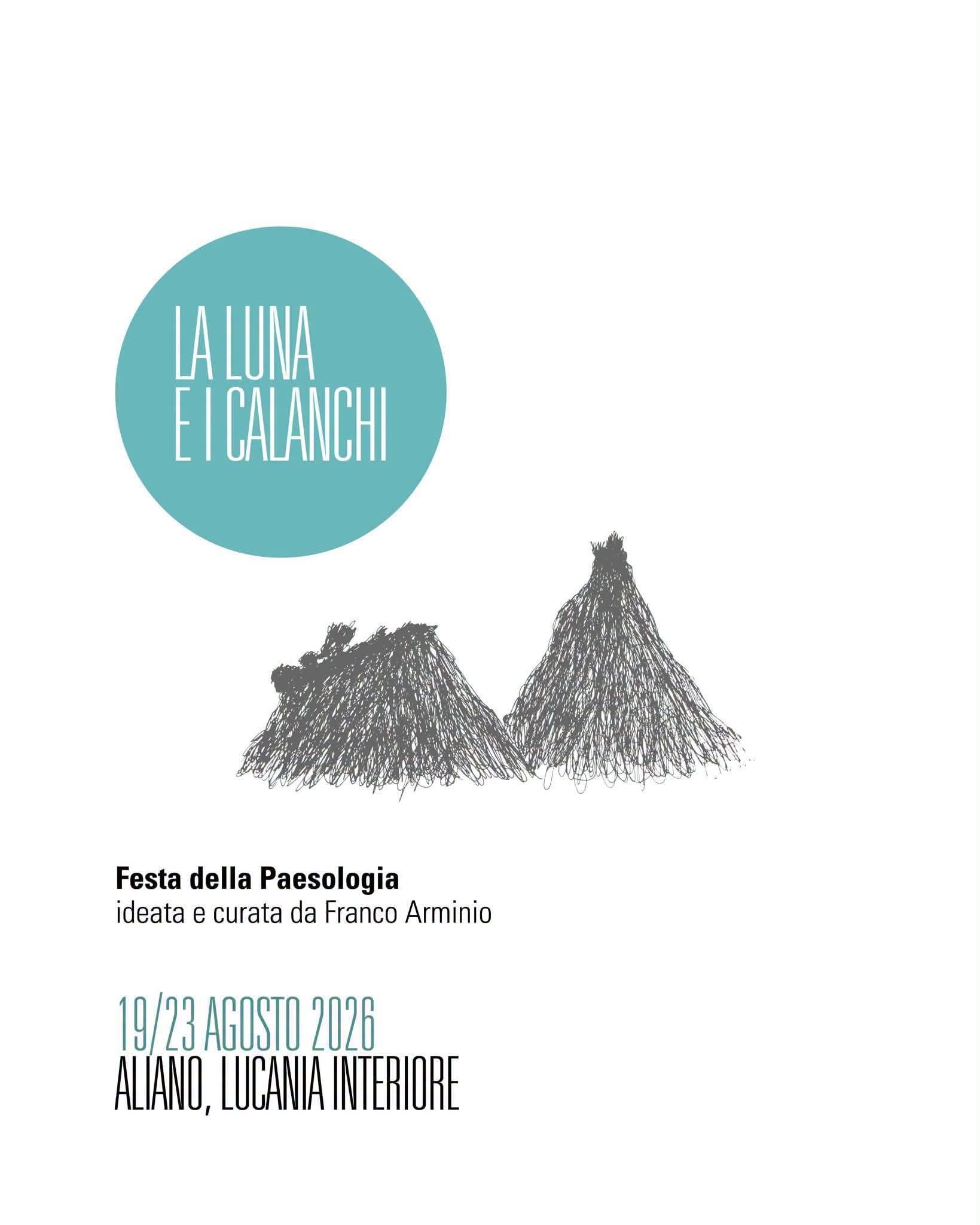 Locandina Luna ai calanchi  festa della paesologia 2026 a Aliano (Matera)