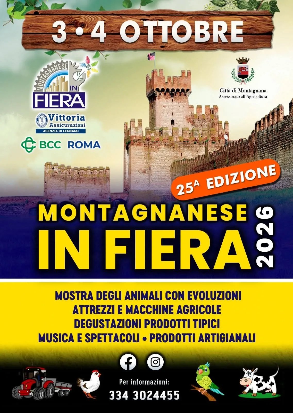Locandina 25ª Montagnanese In Fiera 2026 a Montagnana (Padova)