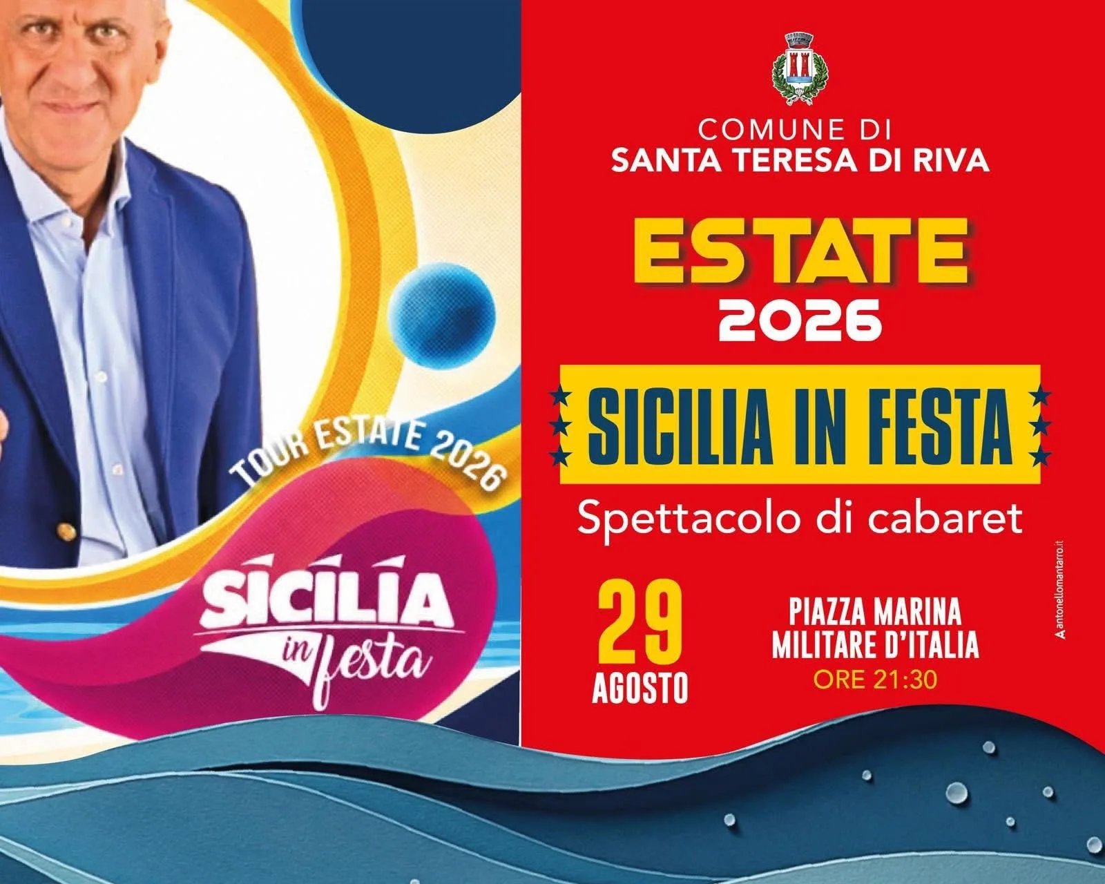 Locandina Sicilia in Festa Estate 2026 a Santa Teresa di Riva (Messina)