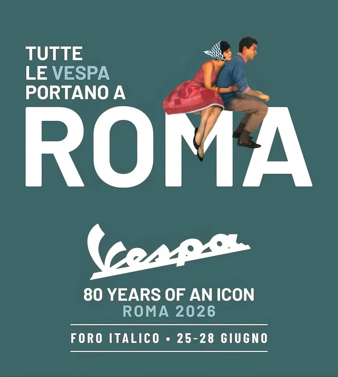 Locandina Tutte le Vespa Portano a Roma 2026 a Roma (Roma)