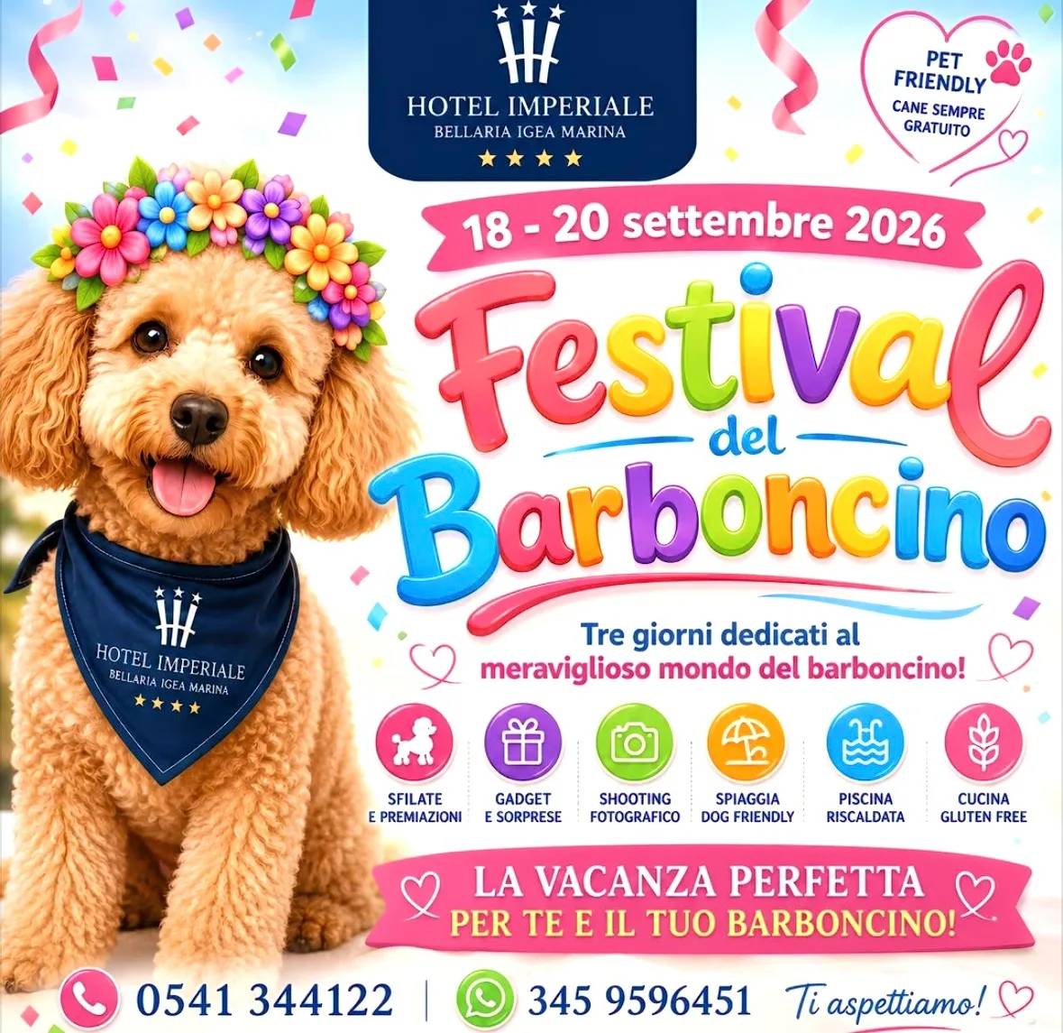 Locandina Festival del Barboncino 2026 a Bellaria Igea Marina (Rimini)