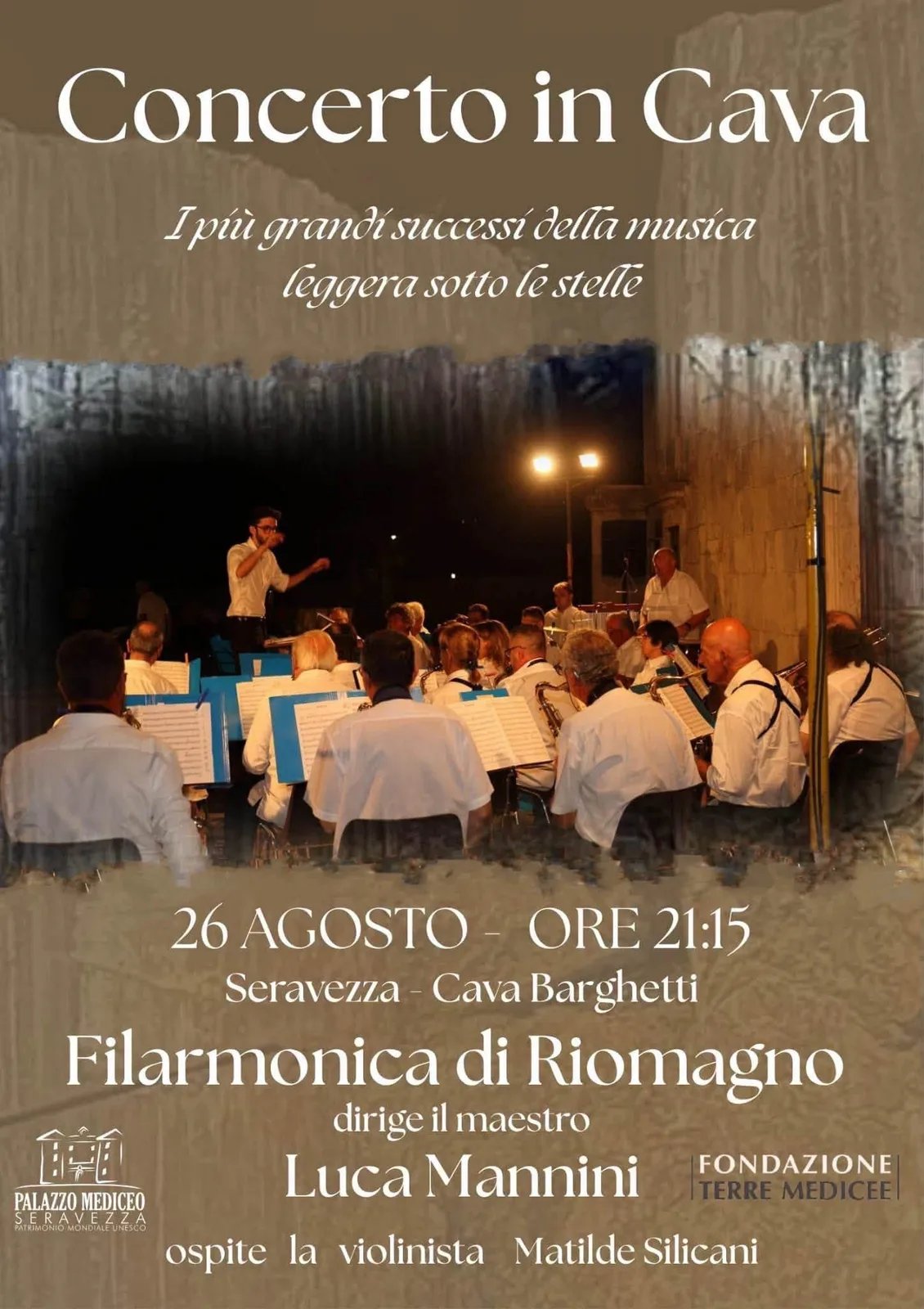 Locandina Concerto in Cava 2026 a Seravezza (Lucca)