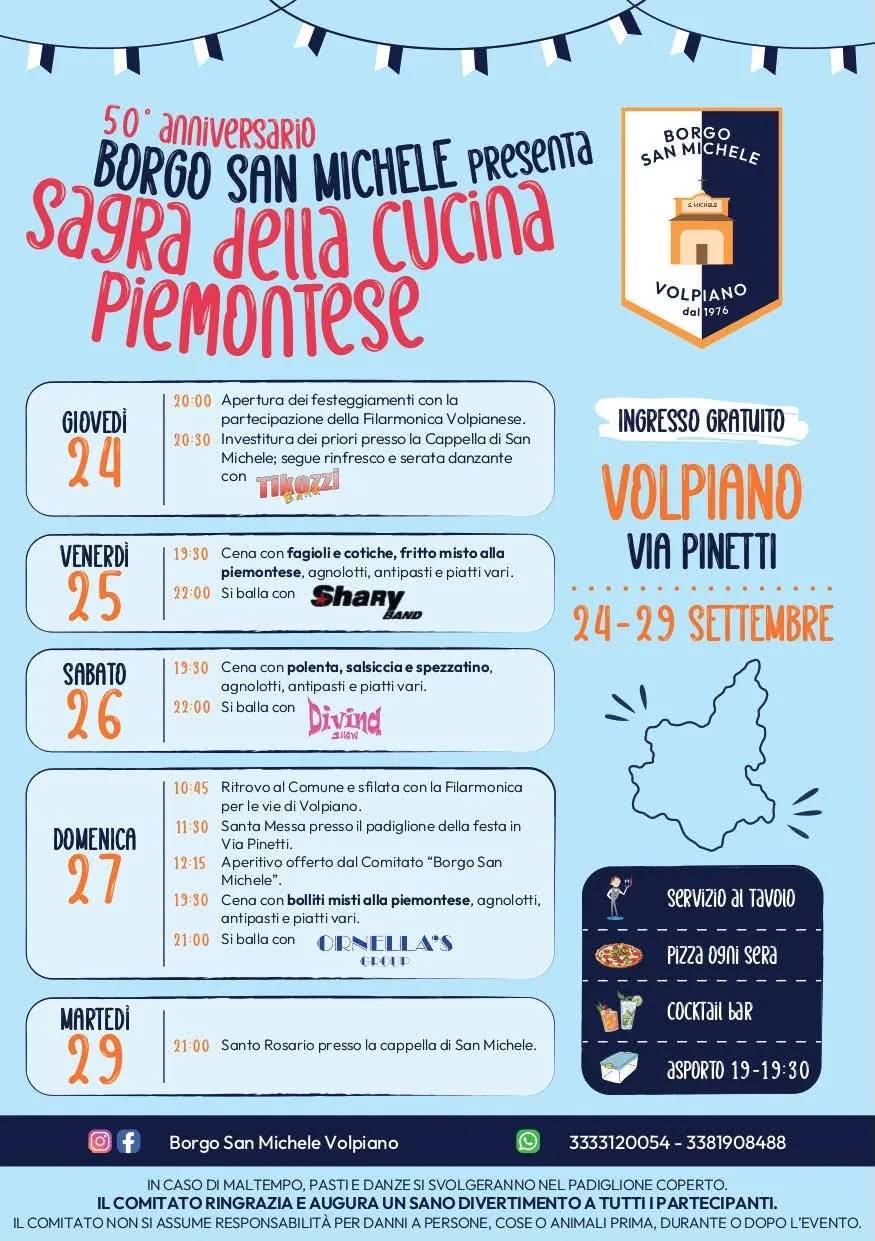 Locandina 50ª Sagra della cucina Piemontese 2026 a Volpiano (Torino)