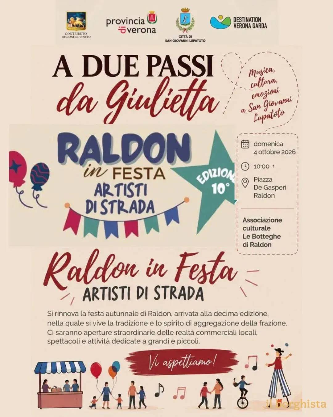 Locandina 10ª Raldon in Festa 2026 a San Giovanni Lupatoto (Verona)