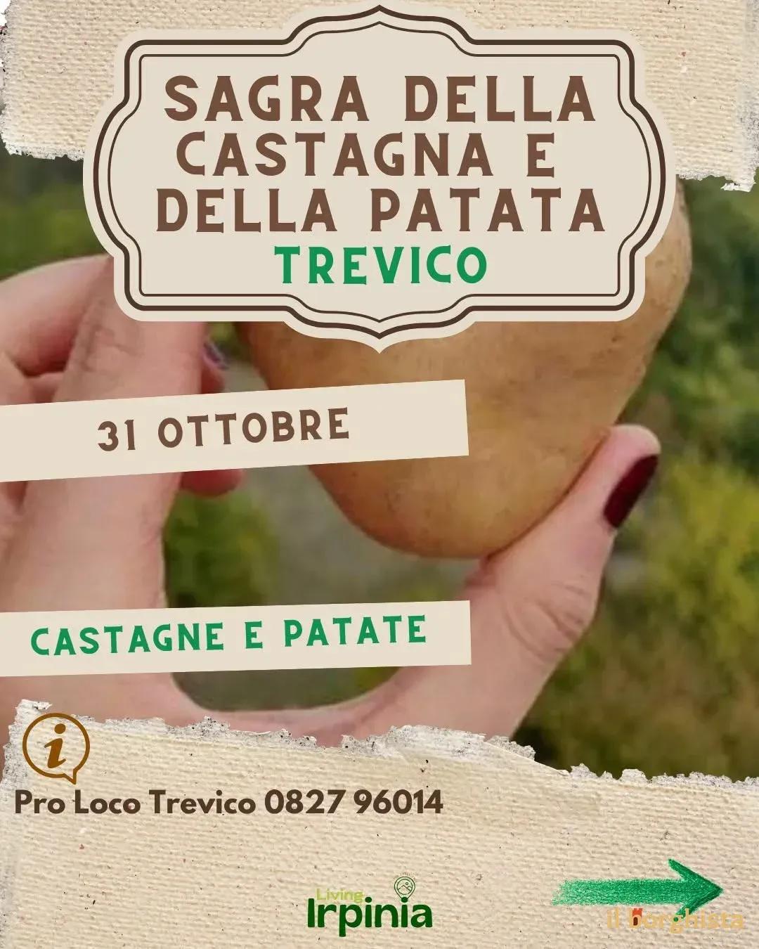 Locandina Sagra della Castagna e della Patata Trevico 2026 a Trevico (Avellino)