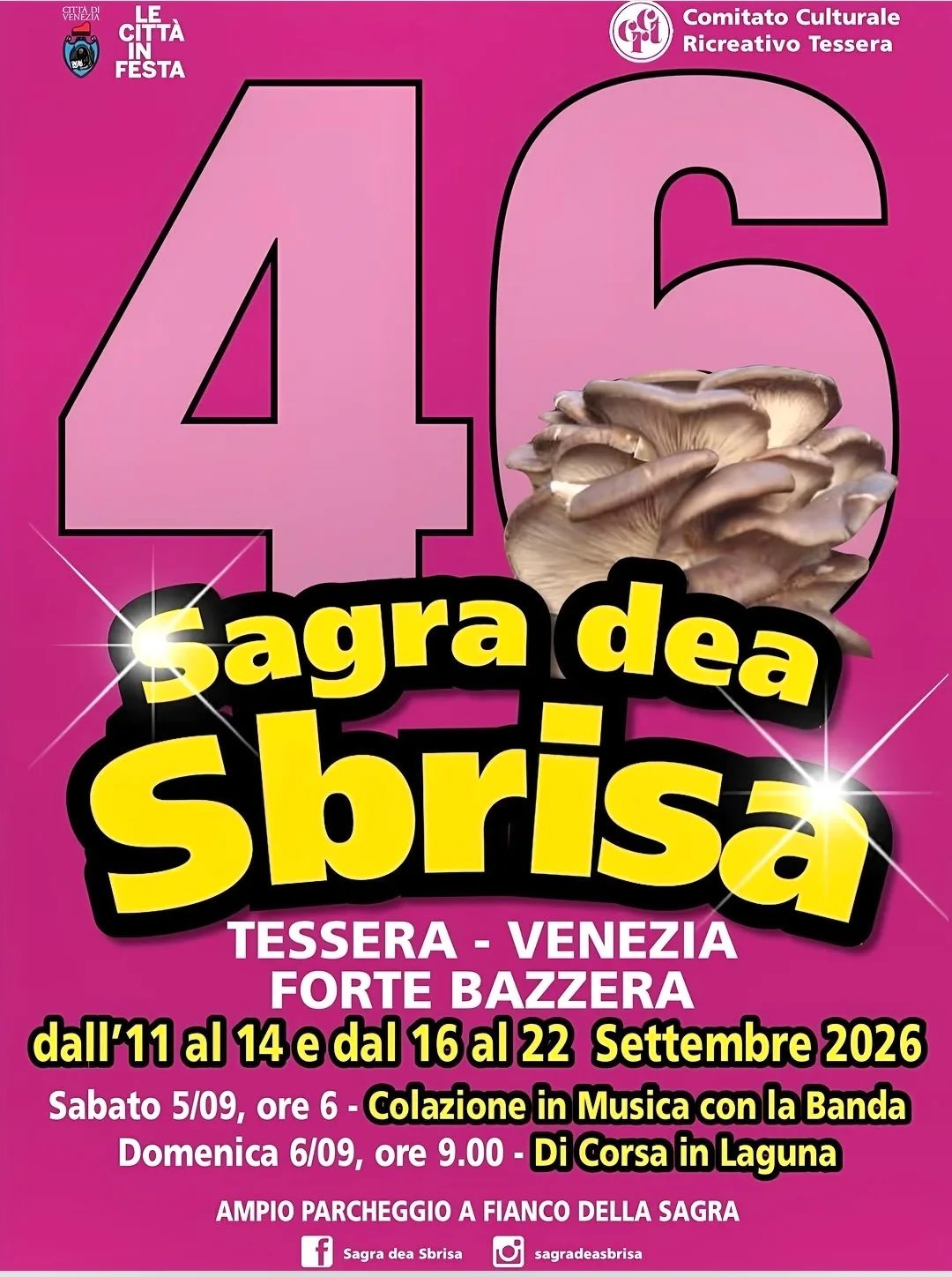 Locandina Sagra dea Sbrisa 2026 a Venezia (Venezia)