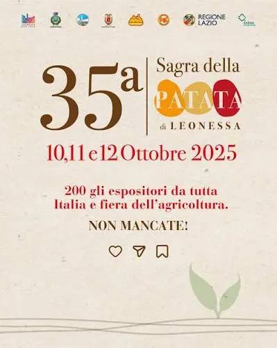 Locandina 35ª Sagra della Patata di Leonessa 2025 a Leonessa (Rieti)